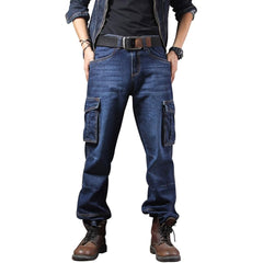 Orvinz Multi Pockets Denim Cargo Pant