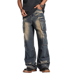 Orvinz Multi Pockets Denim Cargo Pant